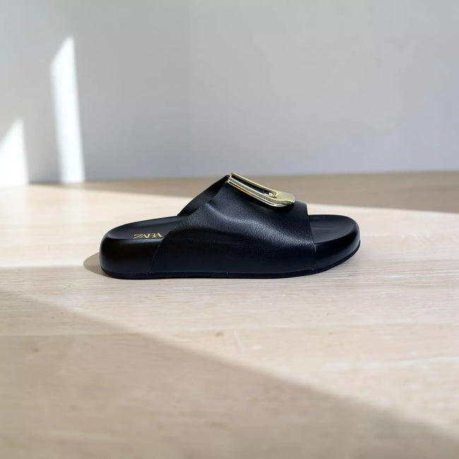 Zara Metallic Slides-1064 Hover Image