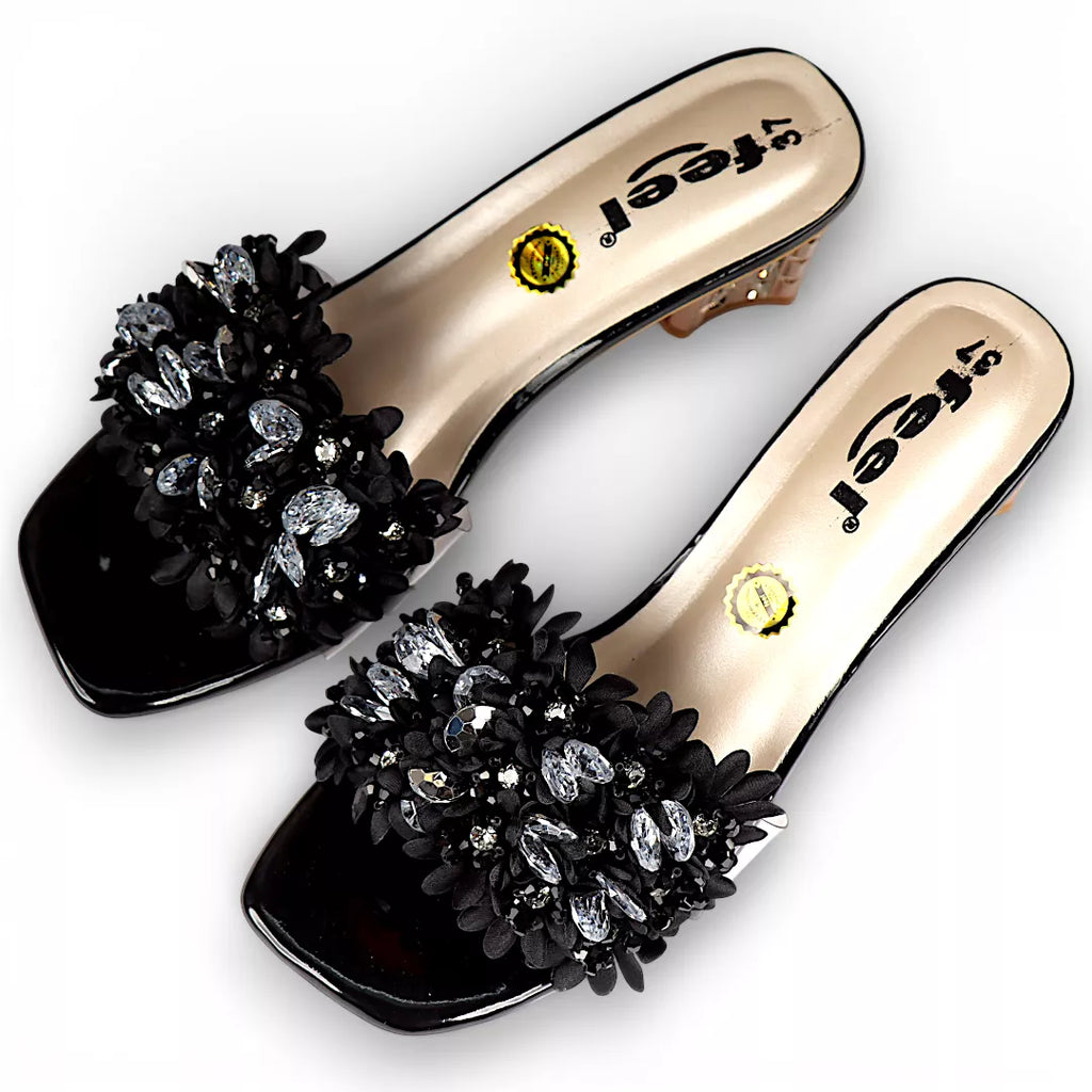 Flower Slide Heel-956