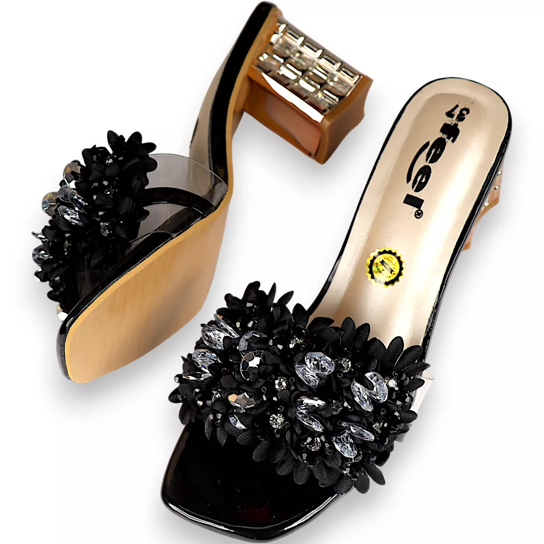 Flower Slide Heel-956