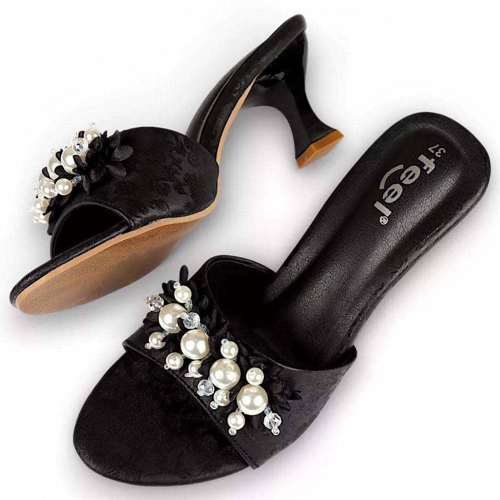 Pearl Short Pencil Heel-959