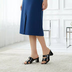 Open-Toe Cross-Strap Heel-1042