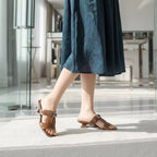 Open-Toe Cross-Strap Heel-1043